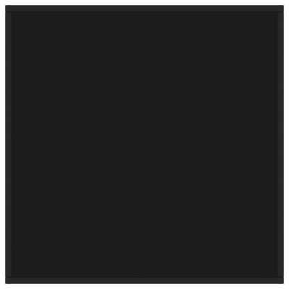 Coffee Table Black with Black Glass 80x80x35 cm