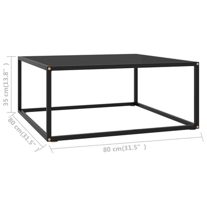 Coffee Table | Black | Tempered glass, powder-coated steel