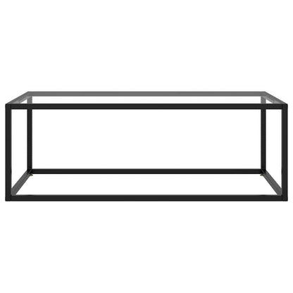 322879 vidaXL Coffee Table Black with Tempered Glass 100x50x35 cm