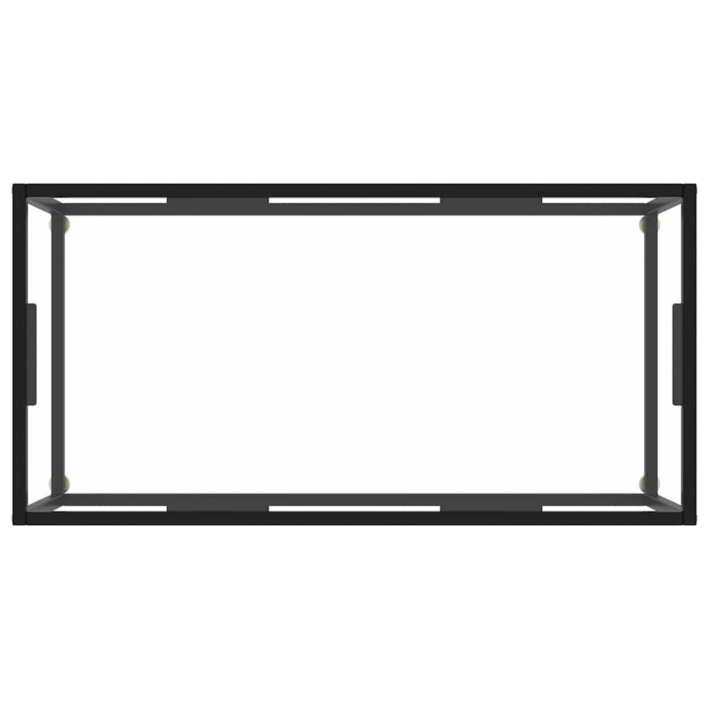 322879 vidaXL Coffee Table Black with Tempered Glass 100x50x35 cm