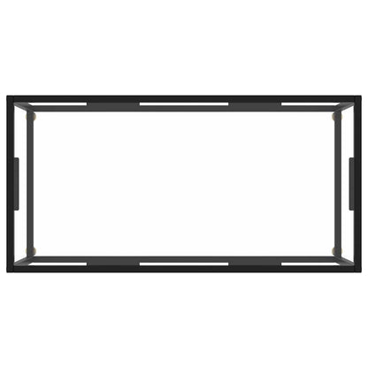 322879 vidaXL Coffee Table Black with Tempered Glass 100x50x35 cm