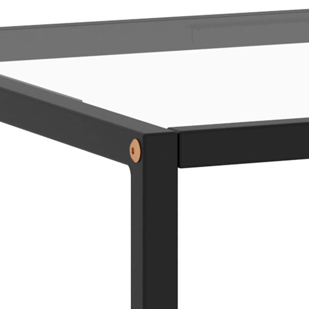 322879 vidaXL Coffee Table Black with Tempered Glass 100x50x35 cm