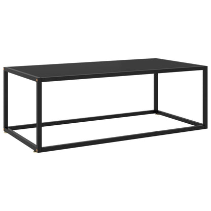 Coffee Table | Black | Tempered Glass, Powder-Coated Steel | Medium