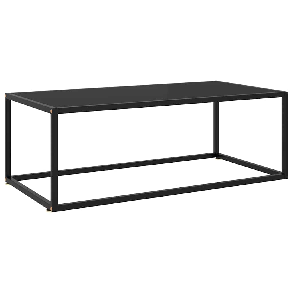 322880 vidaXL Coffee Table Black with Black Glass 100x50x35 cm