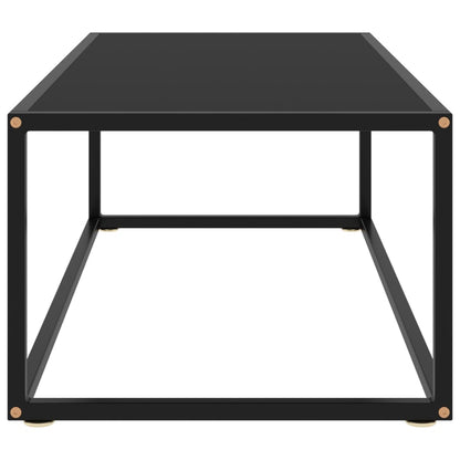 Coffee Table | Black | Tempered Glass, Powder-Coated Steel | Medium
