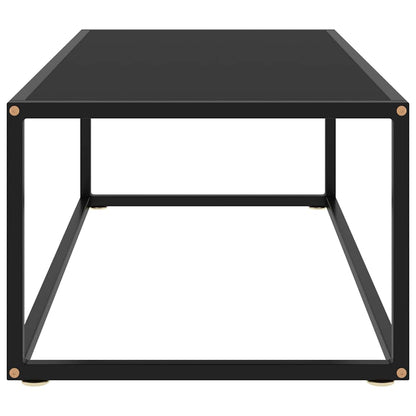 322880 vidaXL Coffee Table Black with Black Glass 100x50x35 cm