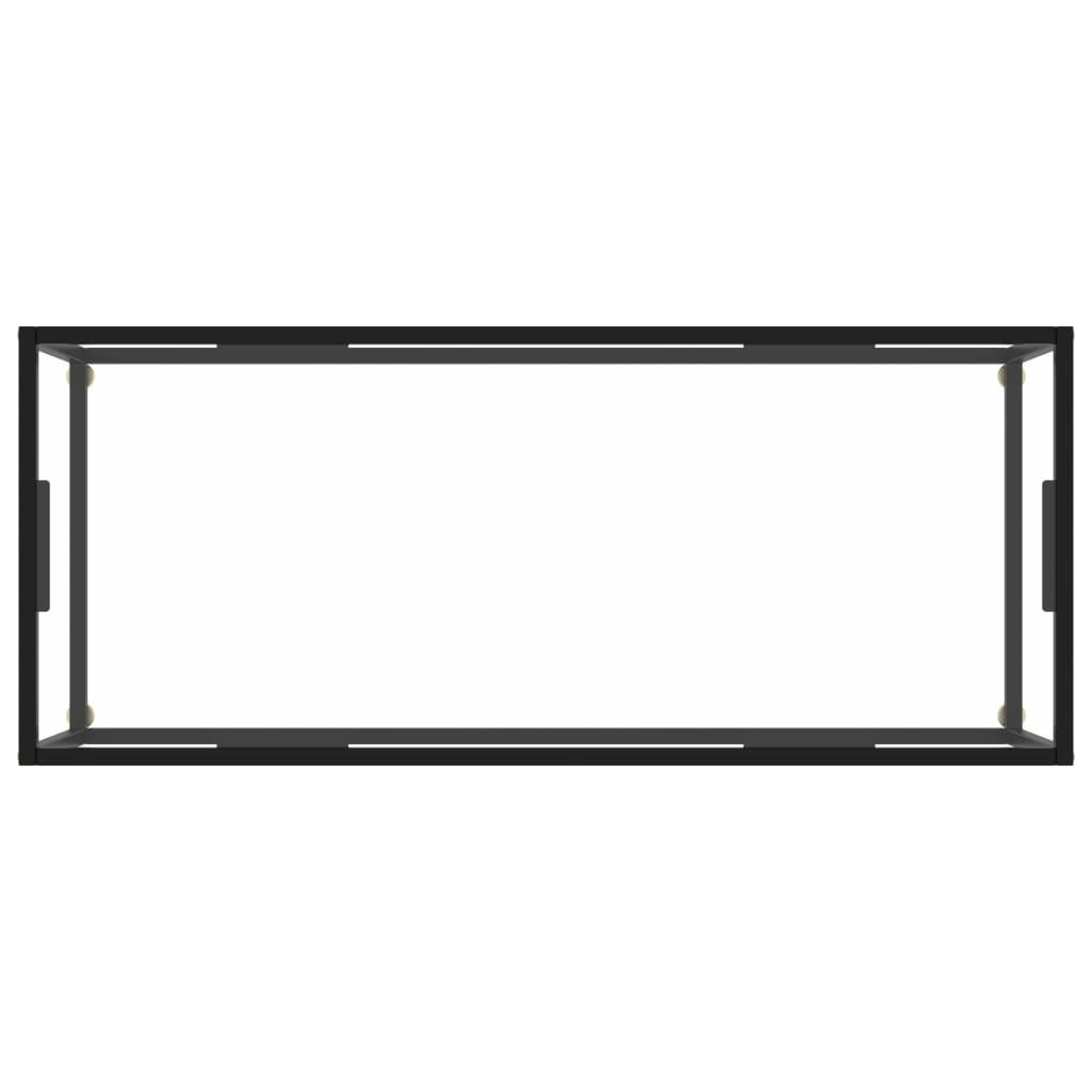 Coffee Table Black with Tempered Glass 120x60x35 cm