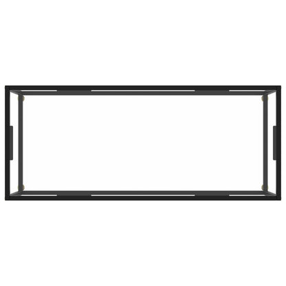 Coffee Table Black with Tempered Glass 120x60x35 cm