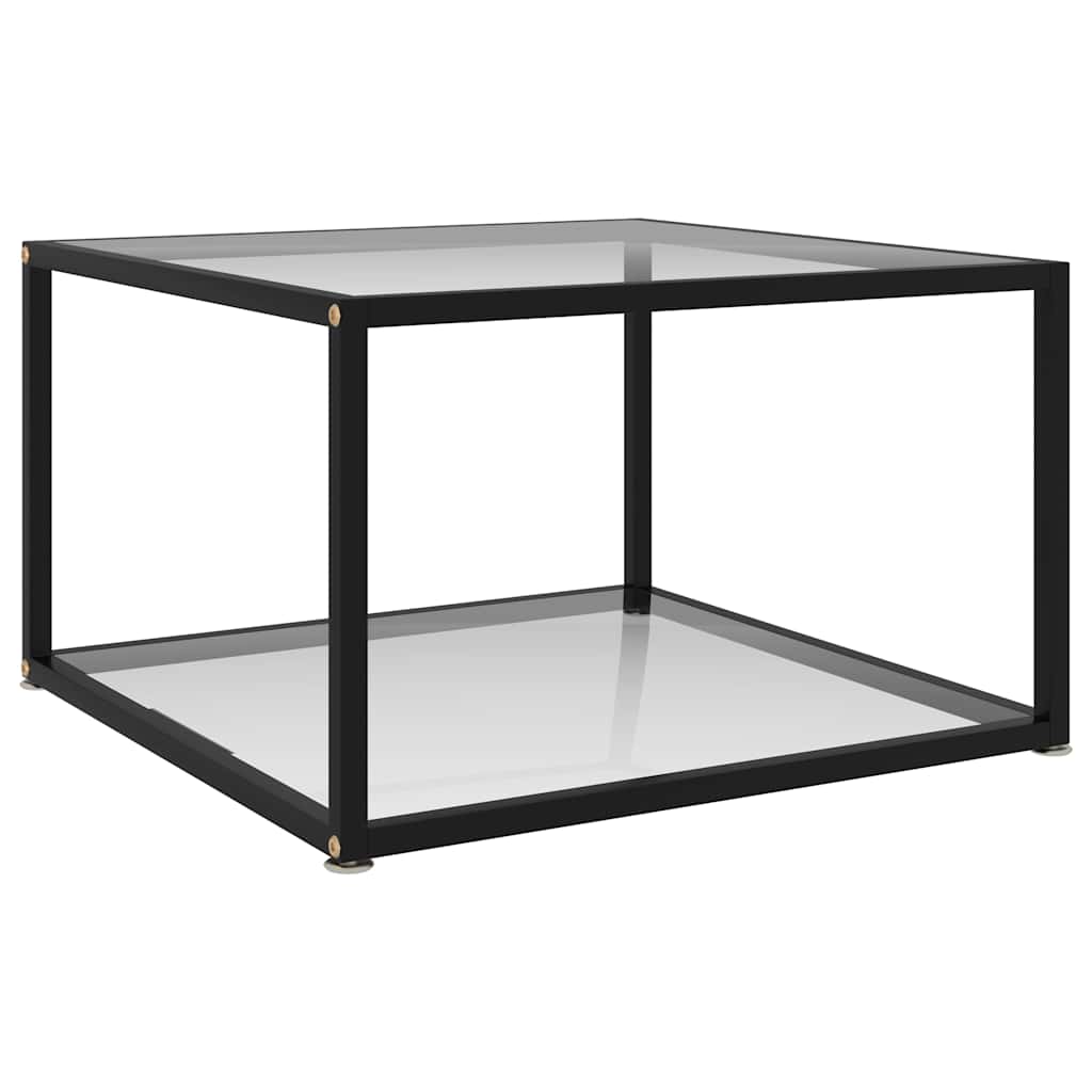 322887 vidaXL Coffee Table Transparent 60x60x35 cm Tempered Glass