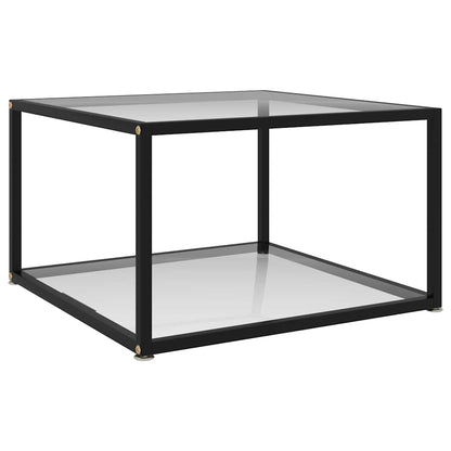 322887 vidaXL Coffee Table Transparent 60x60x35 cm Tempered Glass