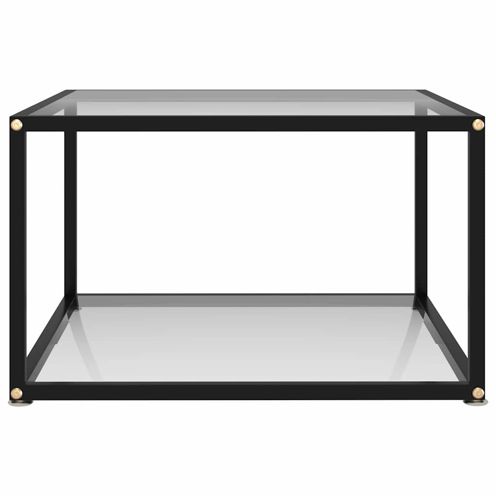 322887 vidaXL Coffee Table Transparent 60x60x35 cm Tempered Glass