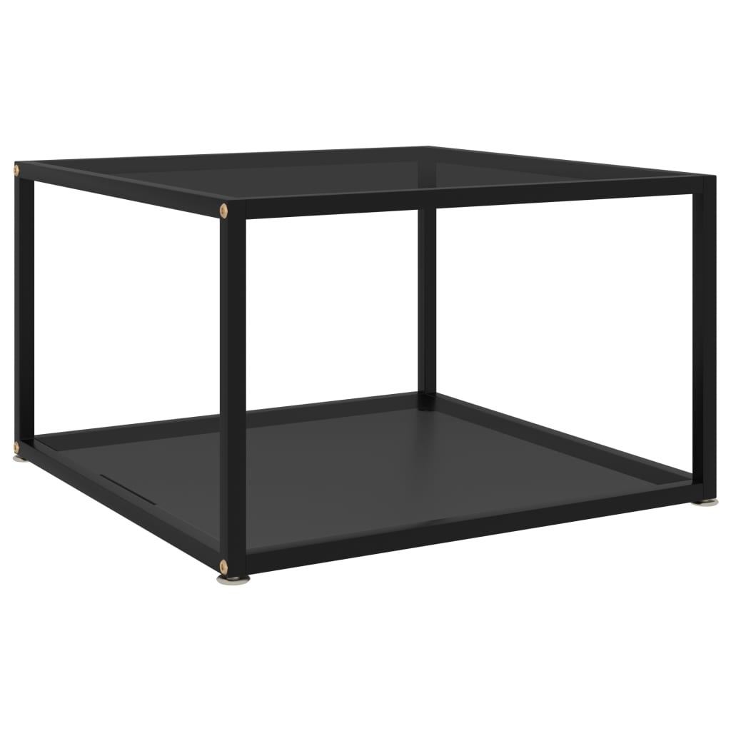 Coffee Table | Black | Tempered glass, powder-coated steel | 60x60 cm