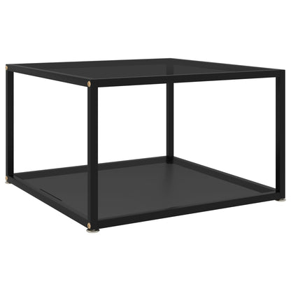 Coffee Table | Black | Tempered glass, powder-coated steel | 60x60 cm