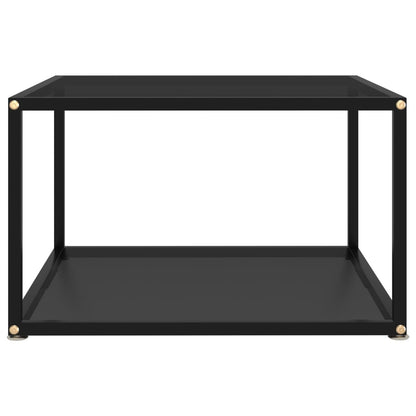 Coffee Table | Black | Tempered glass, powder-coated steel | 60x60 cm