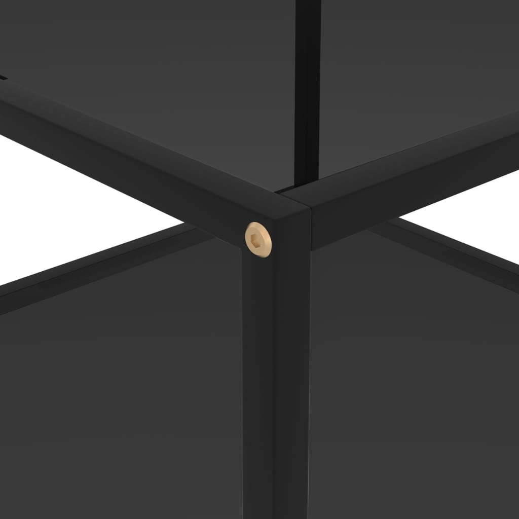 Coffee Table | Black | Tempered glass, powder-coated steel | 60x60 cm