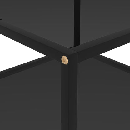 Coffee Table | Black | Tempered glass, powder-coated steel | 60x60 cm