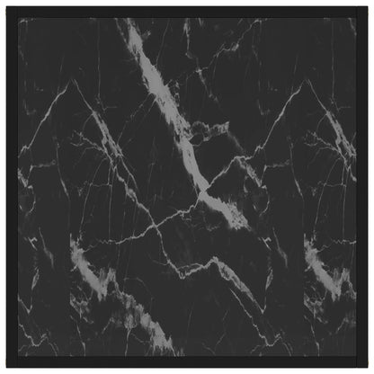 Coffee Table Black 60x60x35 cm Tempered Glass