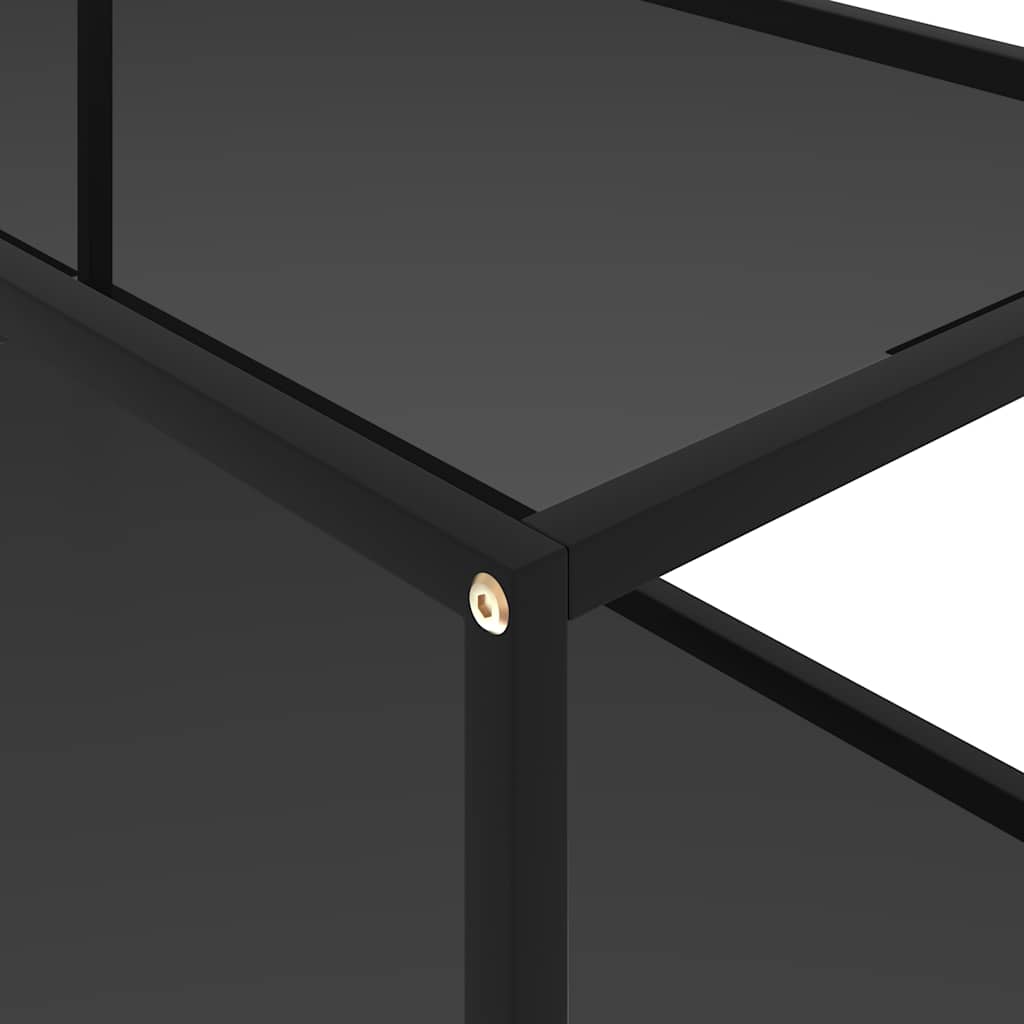 322898 vidaXL Coffee Table Black 100x50x35 cm Tempered Glass