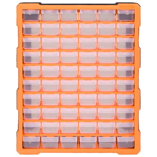Multi-drawer Organiser with 60 Drawers 38x16x47.5 cm