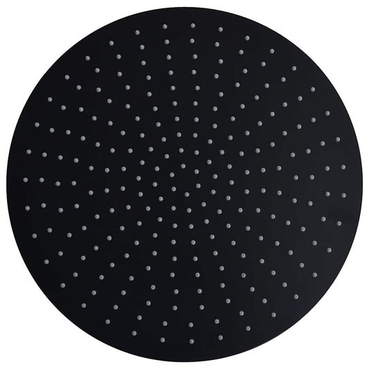 Rain Shower Head Stainless Steel 40 cm Round Black