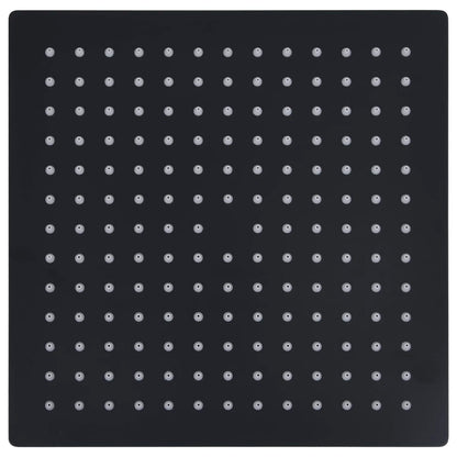 Rain Shower Head Stainless Steel 30x30 cm Square Black