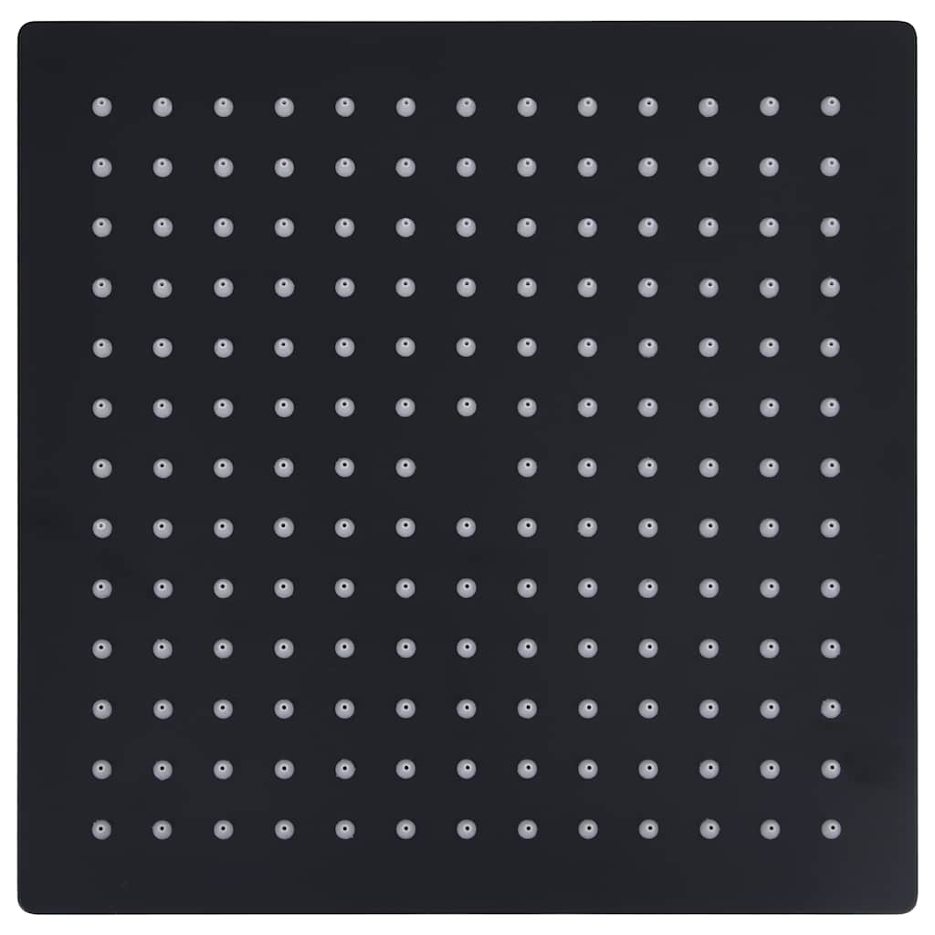Rain Shower Head Stainless Steel 30x30 cm Square Black