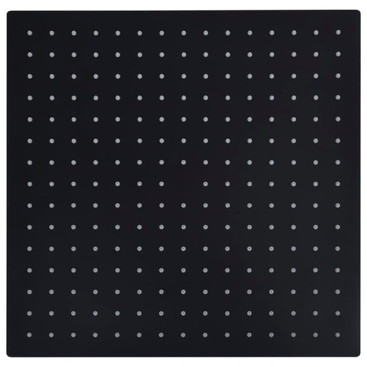 Rain Shower Head Stainless Steel 40x40 cm Square Black
