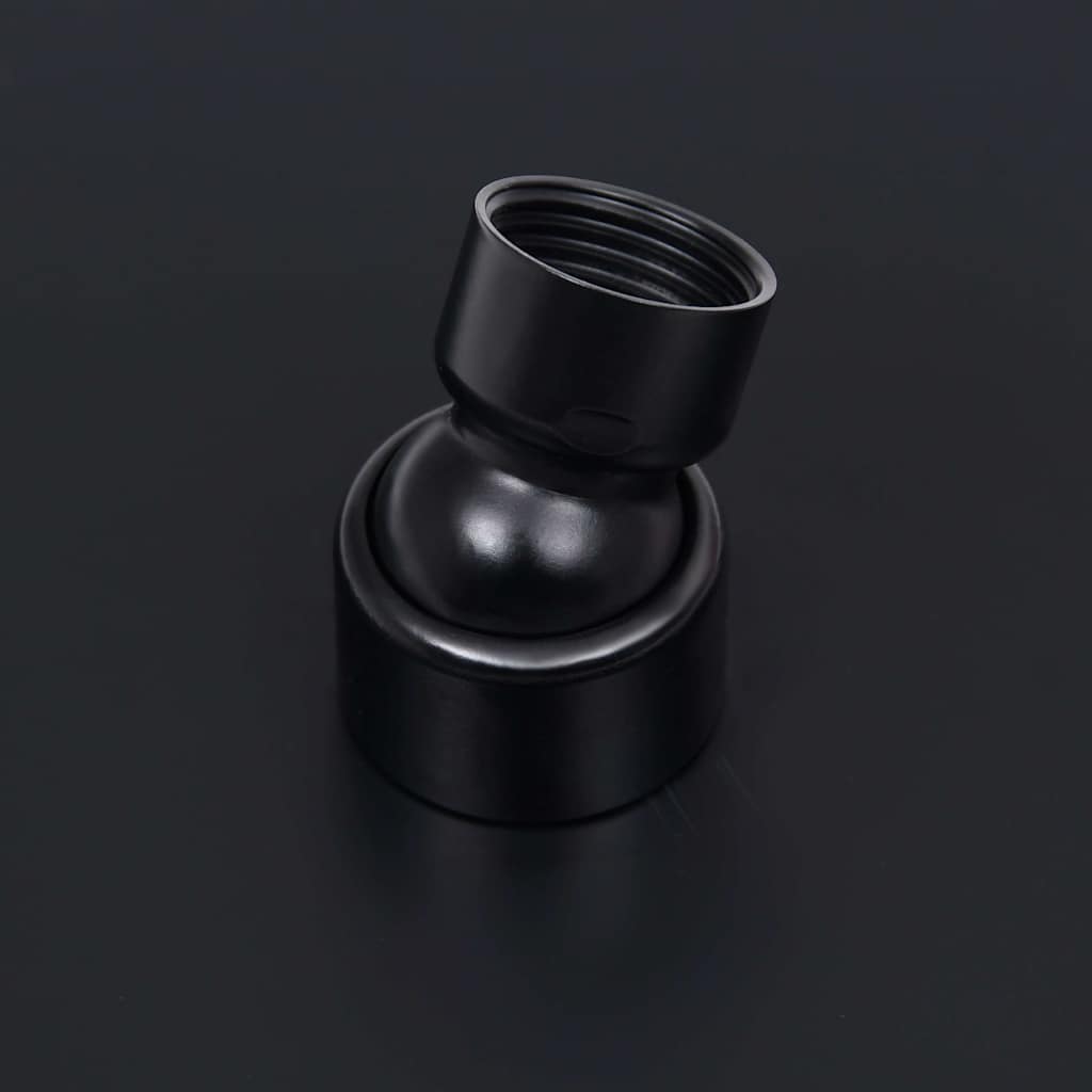 Rain Shower Head Stainless Steel 30x20 cm Rectangular Black