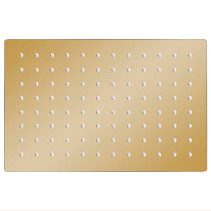 Rain Shower Head Stainless Steel 30x20 cm Rectangular Gold