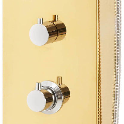 Shower Panel System Stainless Steel 201 Gold Curved