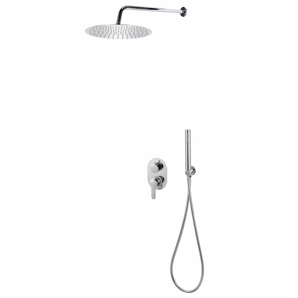 147723 vidaXL Shower System Stainless Steel 201 Silver
