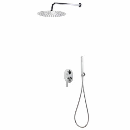 147723 vidaXL Shower System Stainless Steel 201 Silver