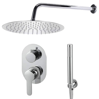 147723 vidaXL Shower System Stainless Steel 201 Silver