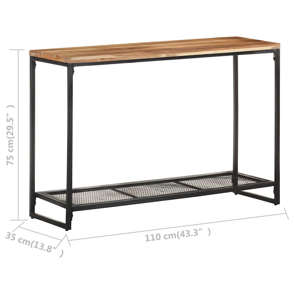 320249 vidaXL Console Table 110x35x75 cm Solid Acacia Wood
