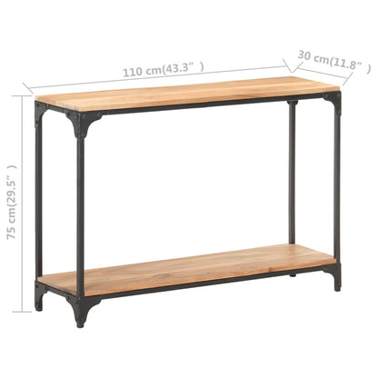 Console Table 110x30x75 cm Solid Acacia Wood