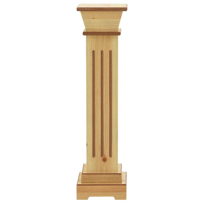 Classic Square Pillar Plant Stand Light Wood 17x17x66 cm MDF