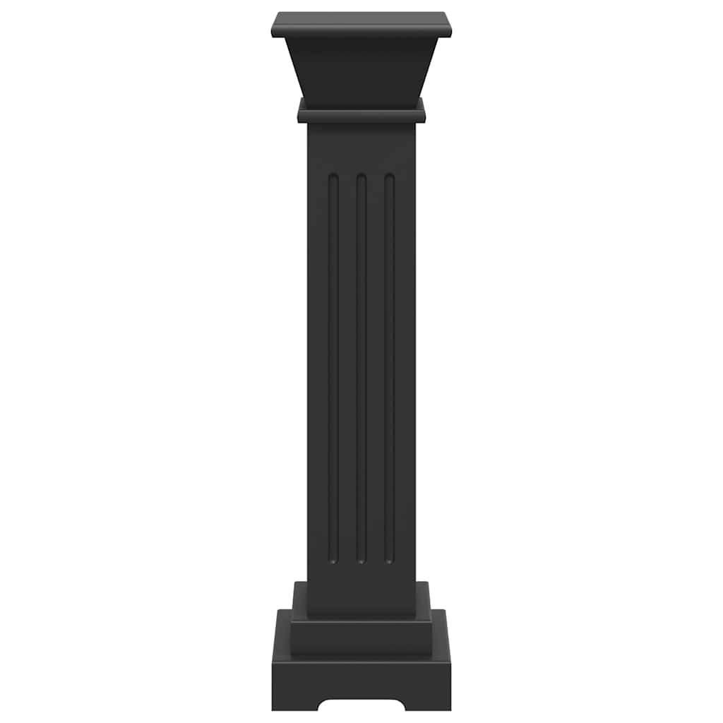 Classic Square Pillar Plant Stand Black 17x17x66 cm MDF