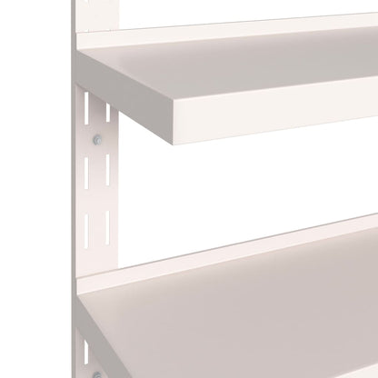 2-Tier Floating Wall Shelves 2 pcs Stainless Steel 200x30 cm