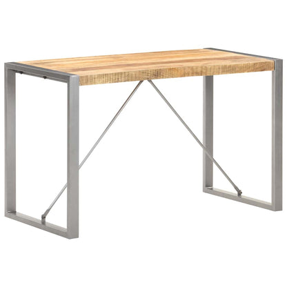 321561 vidaXL Dining Table 120x60x75 cm Solid Rough Mango Wood