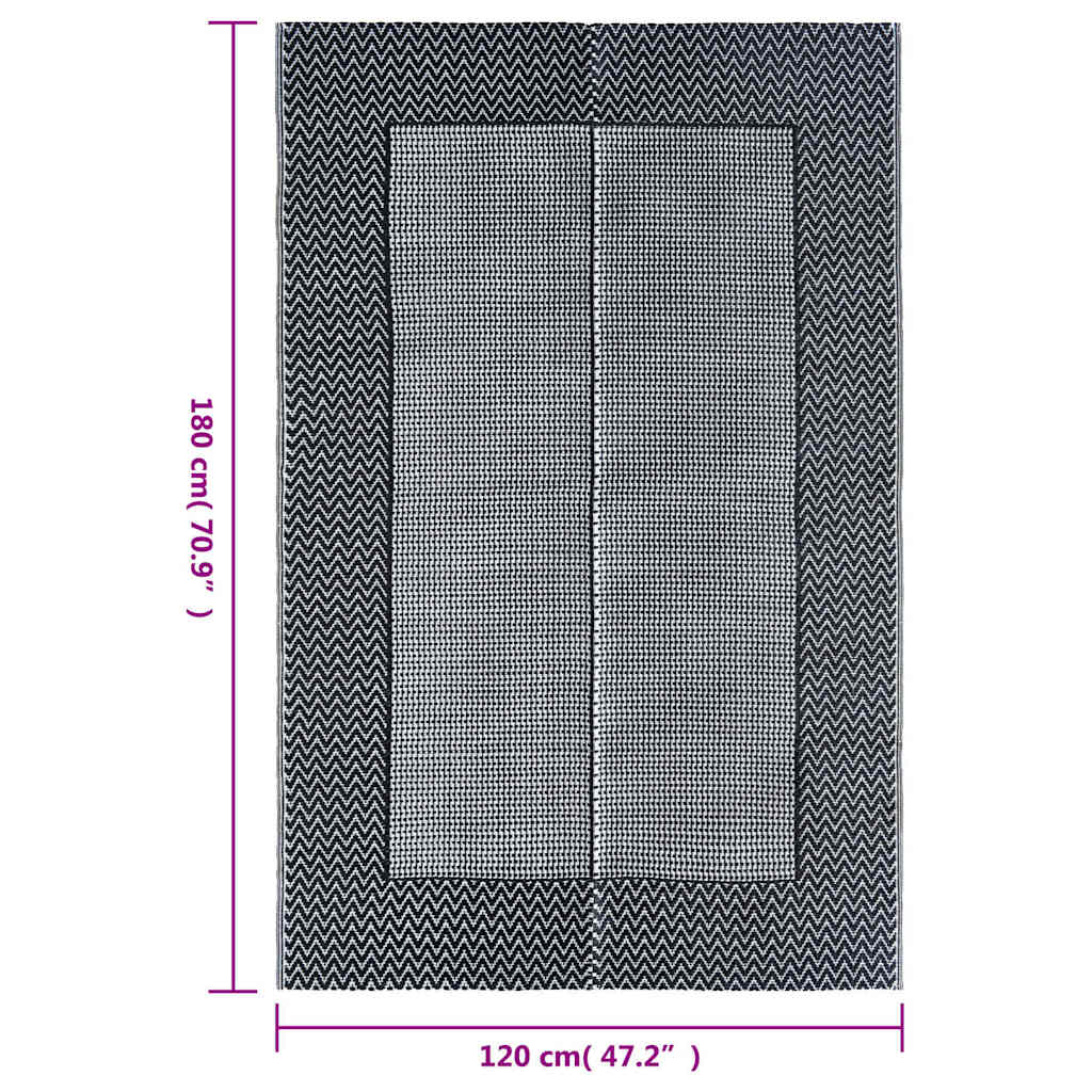 Outdoor Carpet ARAKIL Grey 120x180 cm PP