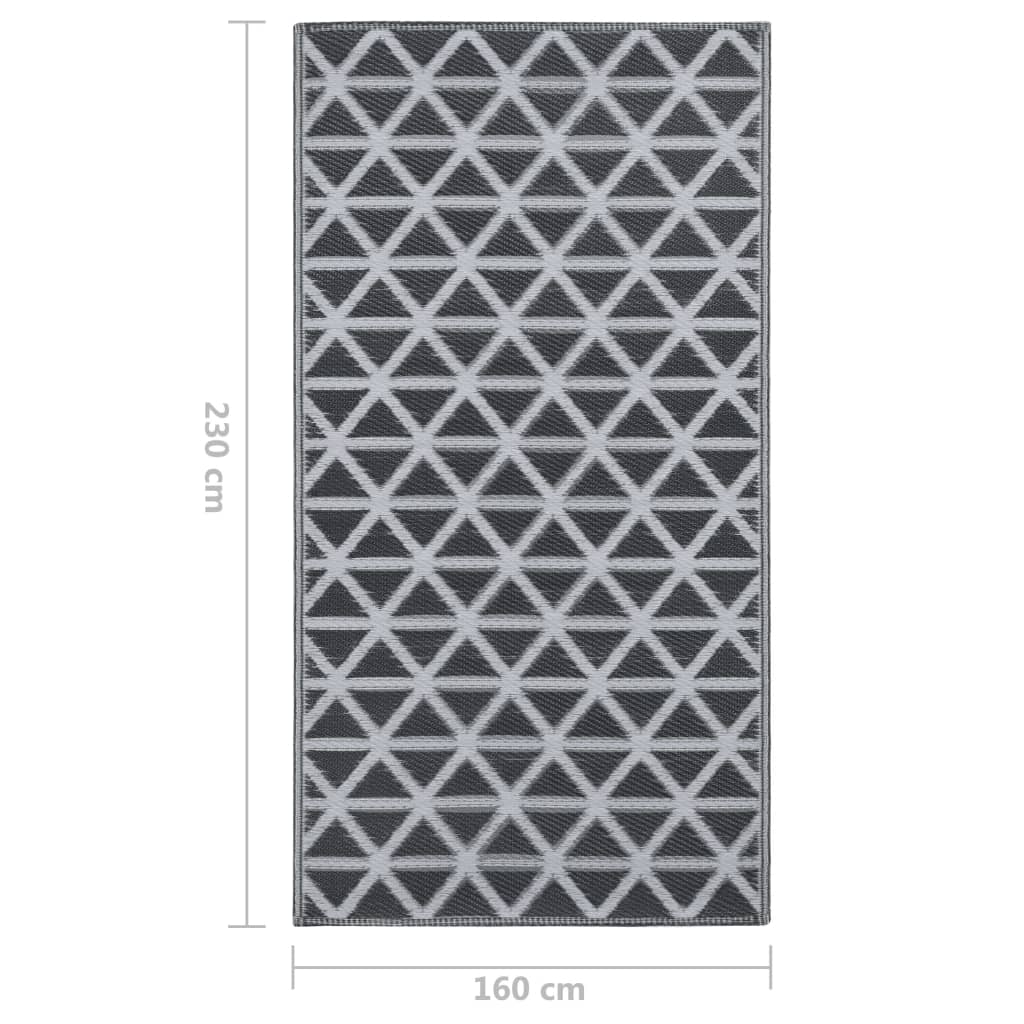 Outdoor Carpet ARAKIL Black 160x230 cm PP