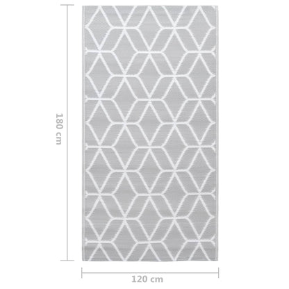 Outdoor Carpet ARAKIL Grey 120x180 cm PP