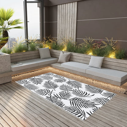 Outdoor Carpet ARAKIL White and Black 160x230 cm PP