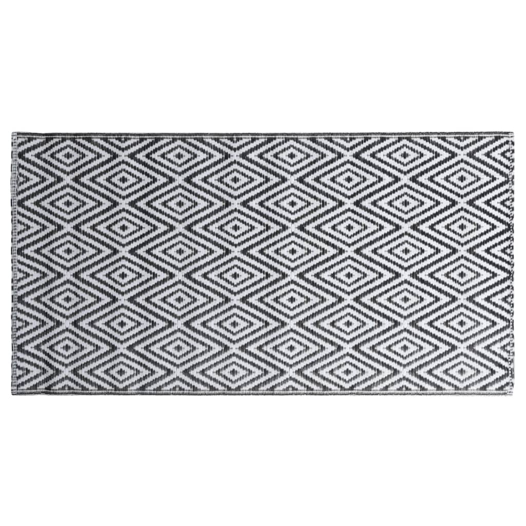 Outdoor Carpet ARAKIL White and Black 160x230 cm PP