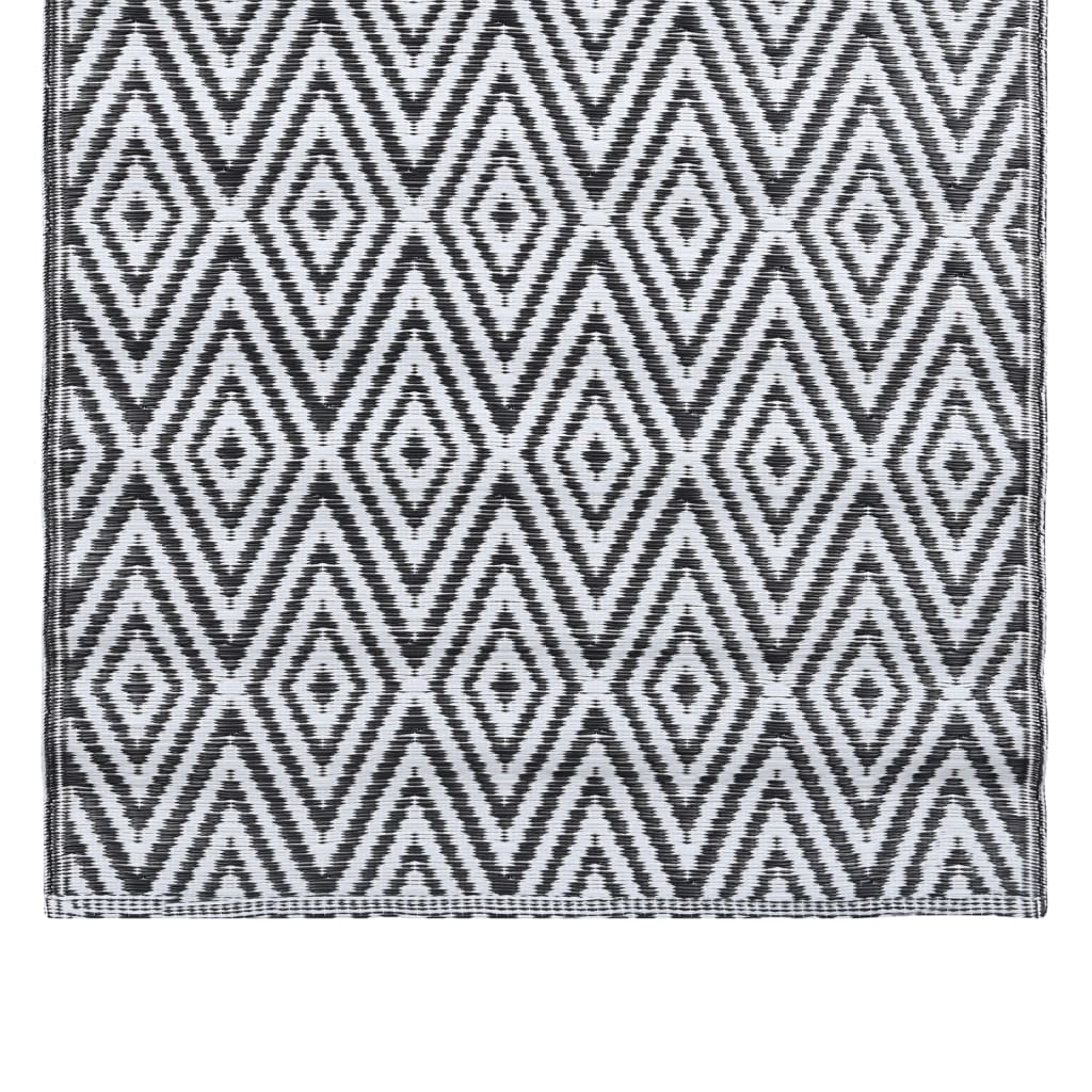 Outdoor Carpet ARAKIL White and Black 160x230 cm PP