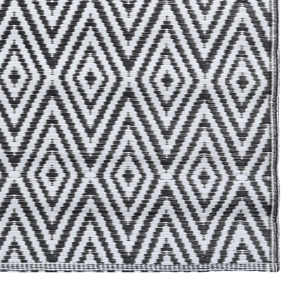Outdoor Carpet ARAKIL White and Black 160x230 cm PP