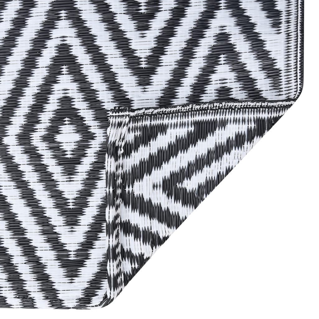 Outdoor Carpet ARAKIL White and Black 160x230 cm PP