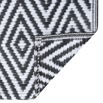 Outdoor Carpet ARAKIL White and Black 160x230 cm PP