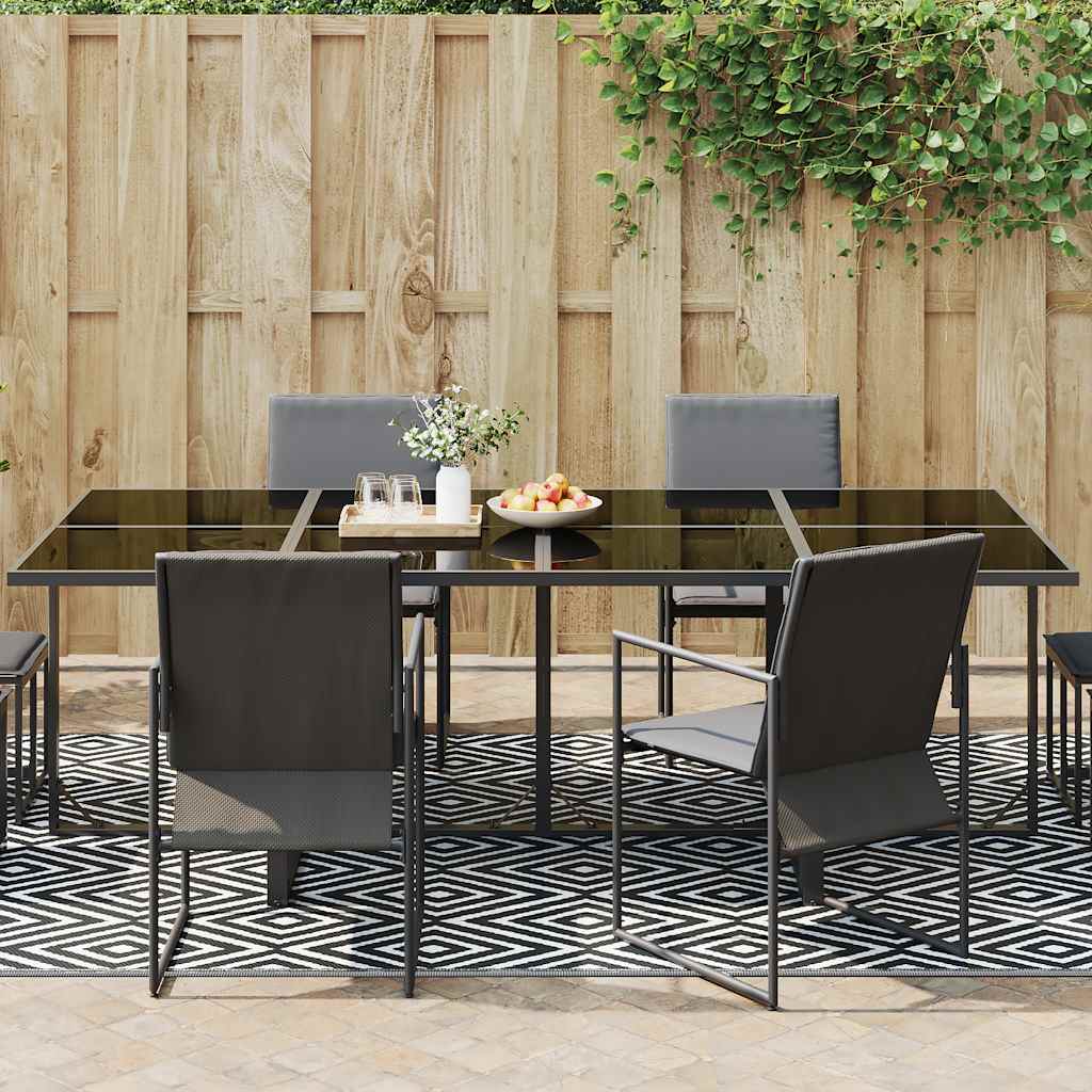 310431 vidaXL Outdoor Carpet ARAKIL White and Black 190x290 cm PP