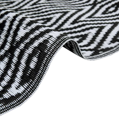 Outdoor Carpet ARAKIL White and Black 190x290 cm PP